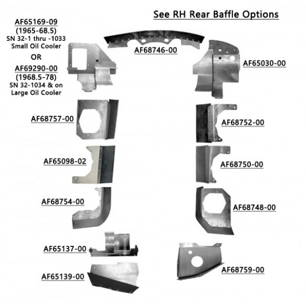 Piper PA-32-260 (1965-78) Engine Baffle Set